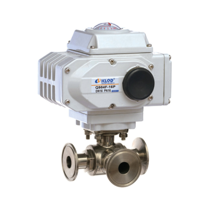 Electric Three-way Quick Clamp Ball Valve
