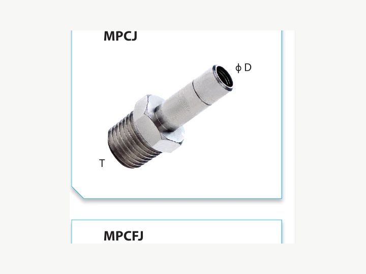 MPCJ Miniature Pneumatic Fitting