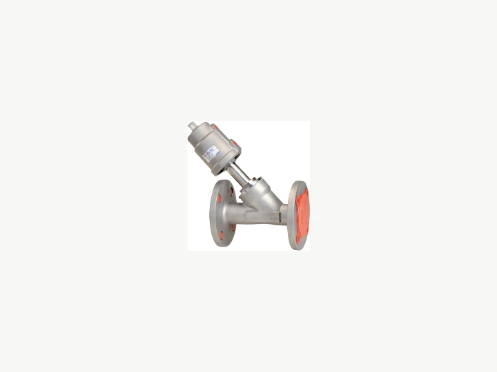 KLJZF Flanged Stainless-head Pneumatic Angle Seat Valve