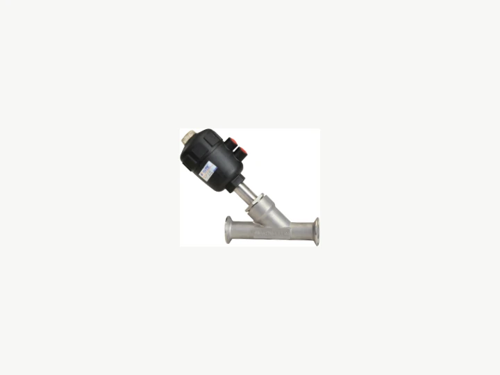 KLJZF Tri-clamp Plastic-head Pneumatic Angle Seat Valve