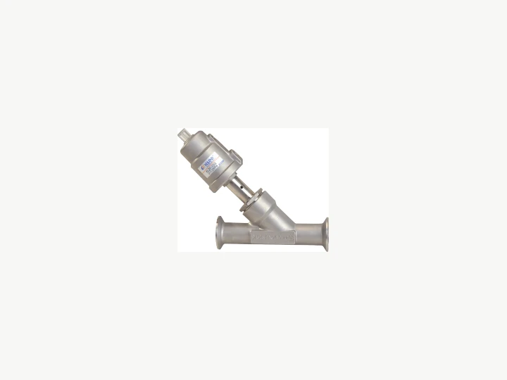KLJZF Tri-clamp Stainless-head Pneumatic Angle Seat Valve